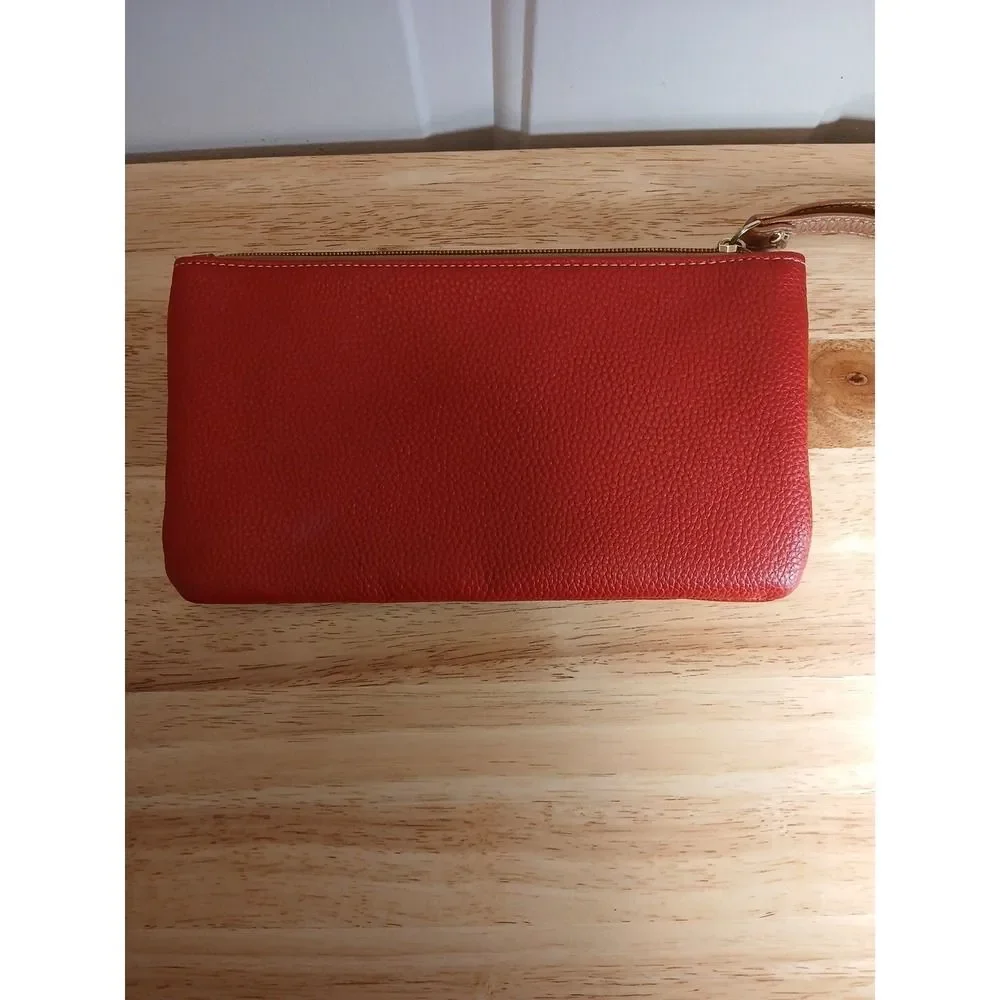 Stone Mountain Clutch Red Bag‎ Brown Handle Toiletry Bag Makeup Bag Cosmetic Bag